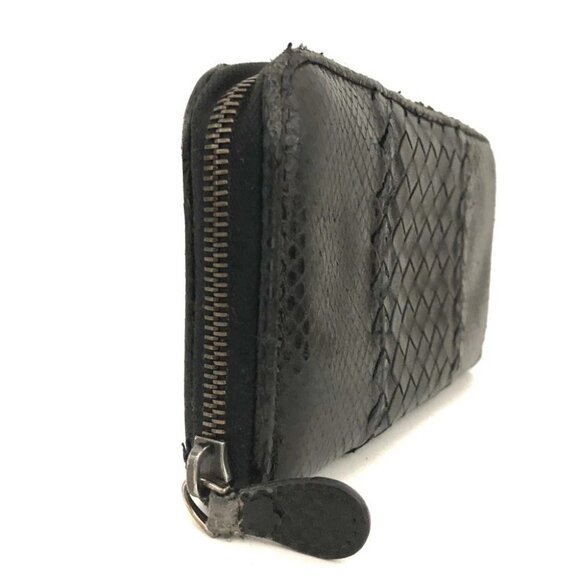 Bottega Veneta Intrecciato Lambskin Zip Around Long Wallet Black/2BG4354 - Picture 3 of 8